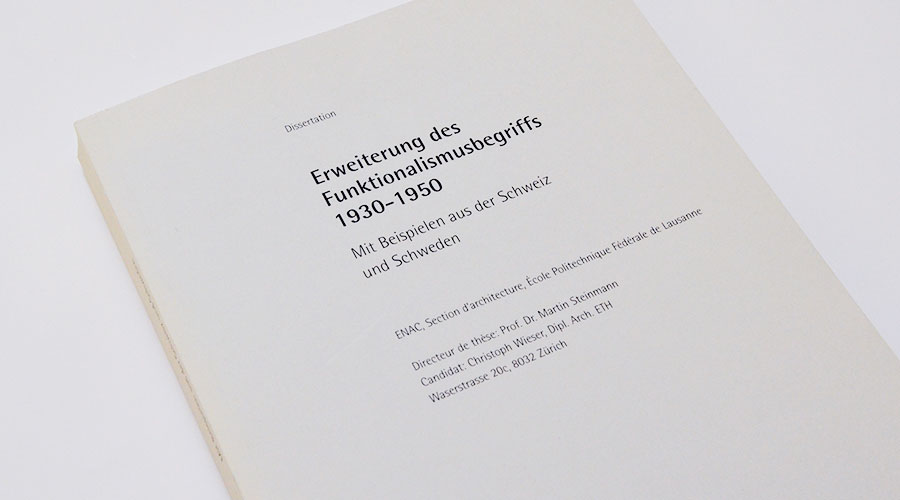 Umschlaggestaltung Architektur-Dissertation ENAC