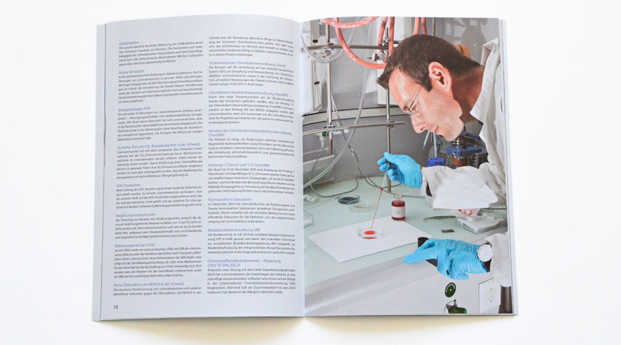 scienceindustries Jahresbericht Innenseite