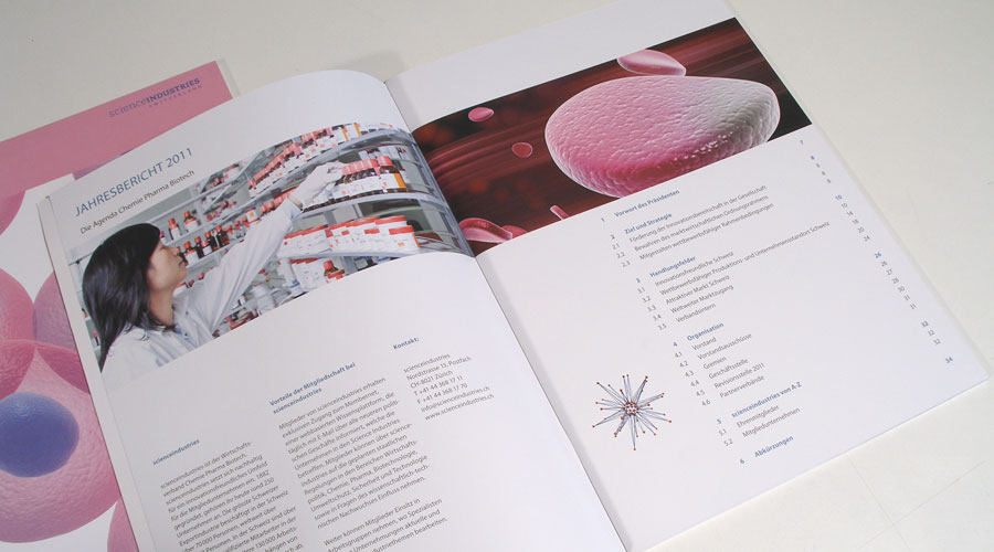 scienceindustries Jahresbericht Innenseite