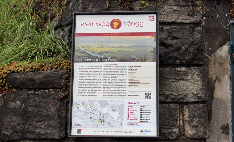 Weinweg Höngg Tafel 13